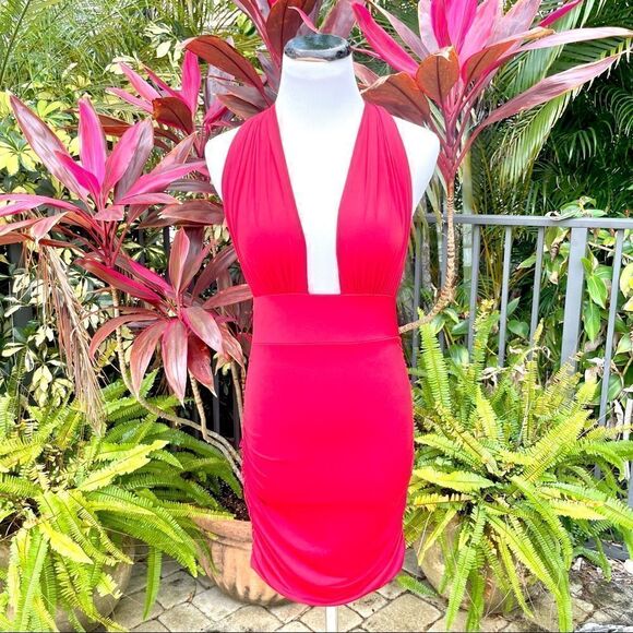 Olia Deep Plunge Bodycon Mini Dress - Picture 2 of 6